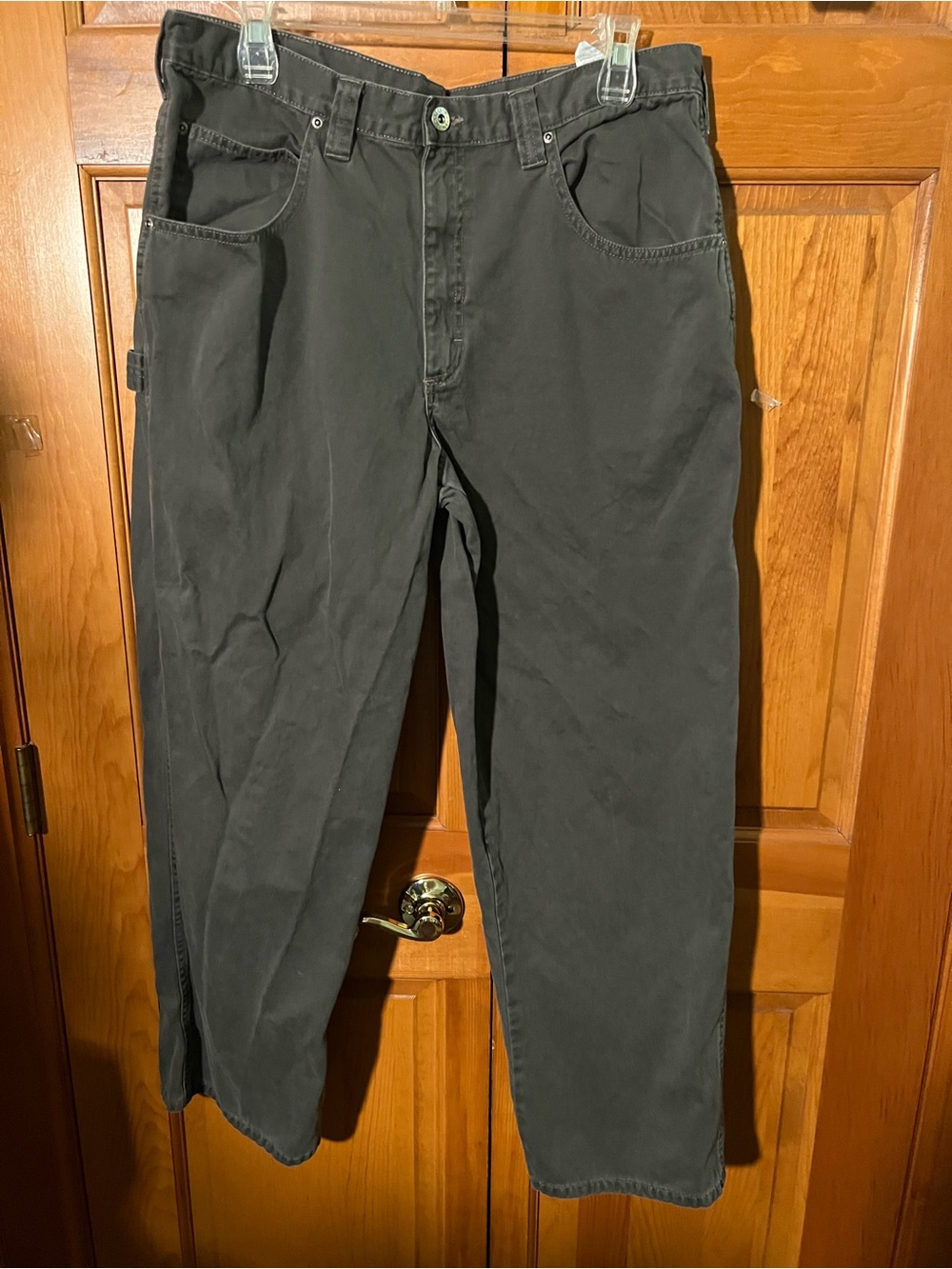 Wrangler Black Cargo Pants with Utility Loop